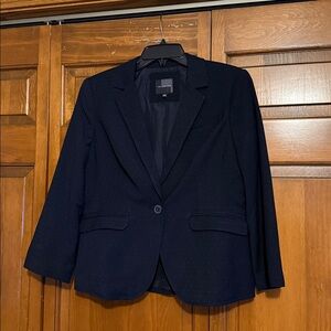 NWOT  Women's Navy Blazer with Subtle Dots